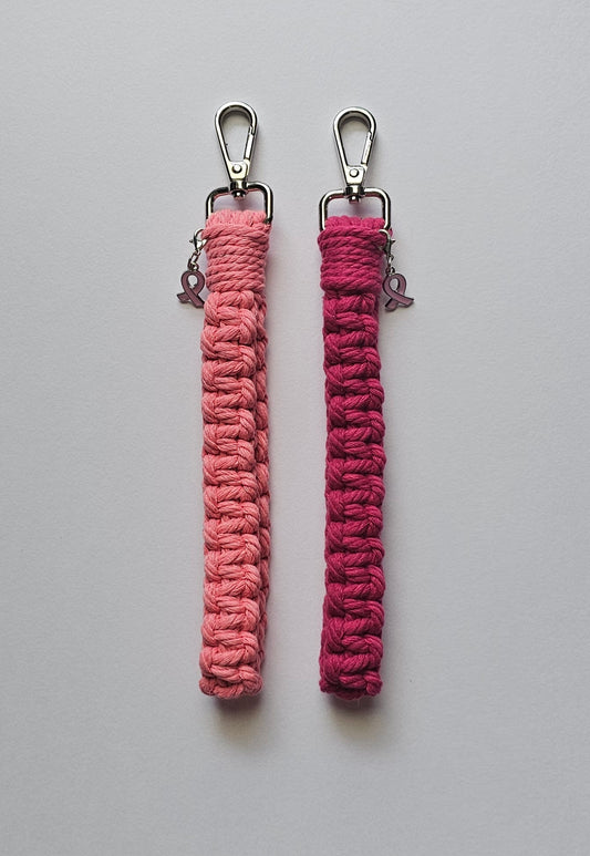 Breast Cancer Awareness Wristlet Keychain