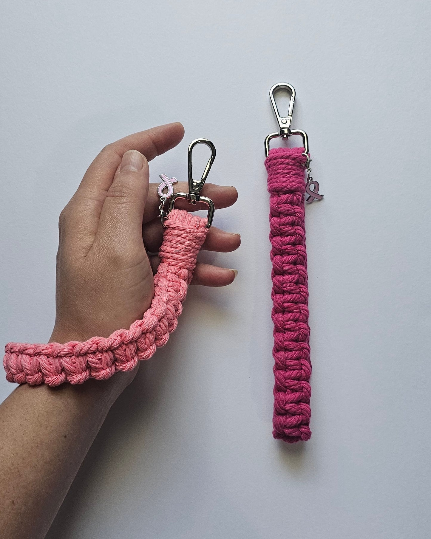 Breast Cancer Awareness Wristlet Keychain