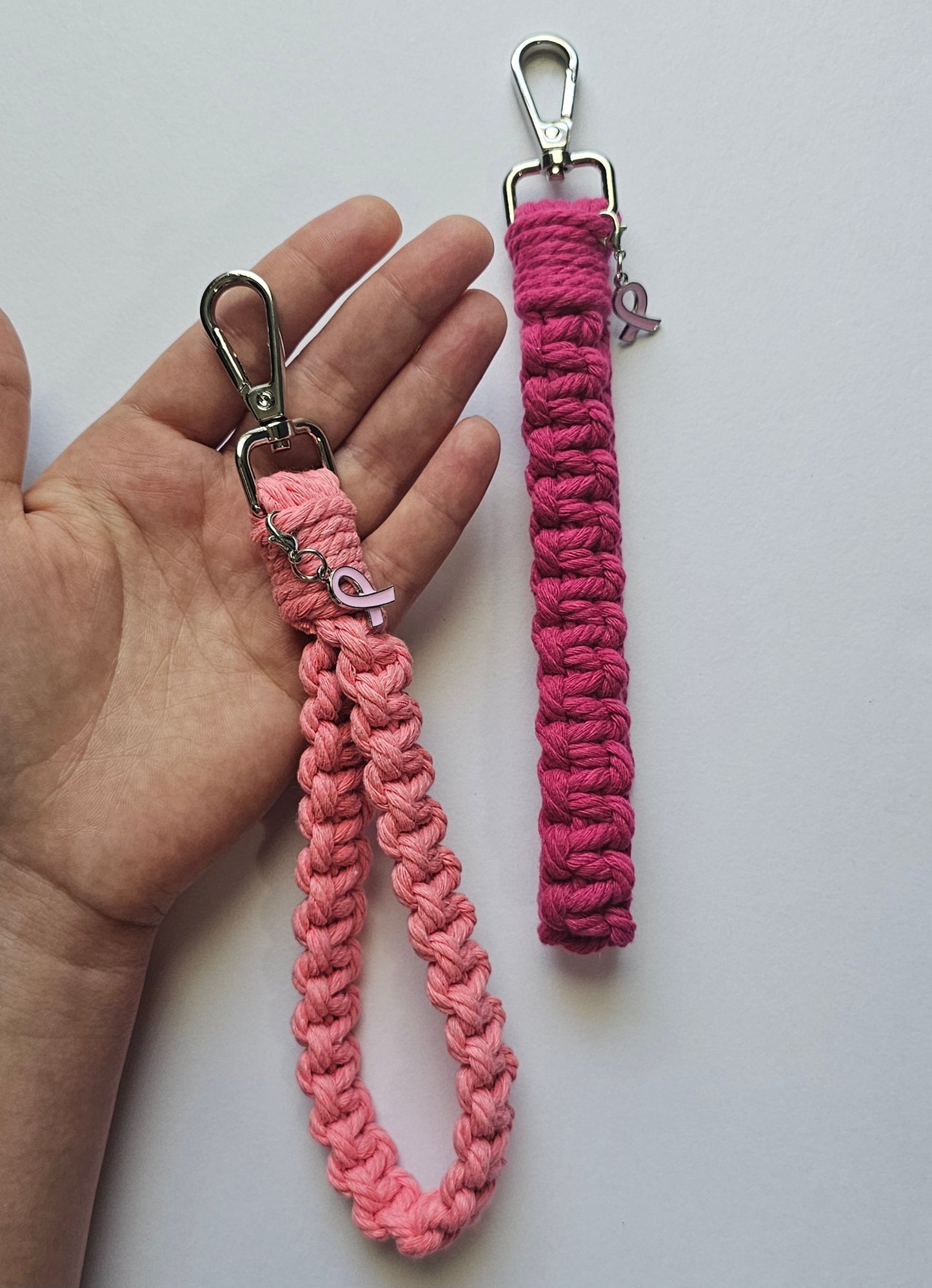 Breast Cancer Awareness Wristlet Keychain