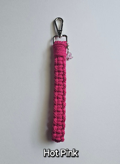 Breast Cancer Awareness Wristlet Keychain