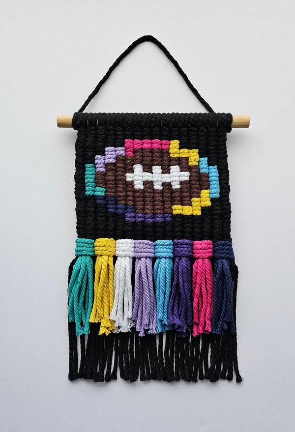 Football Pixel Art Wall Hanging