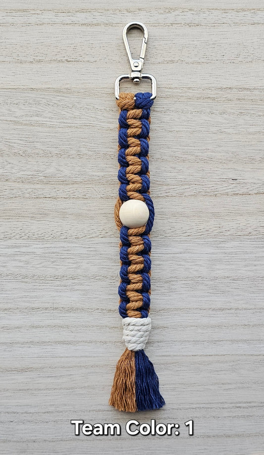 Sports Beaded Keychain