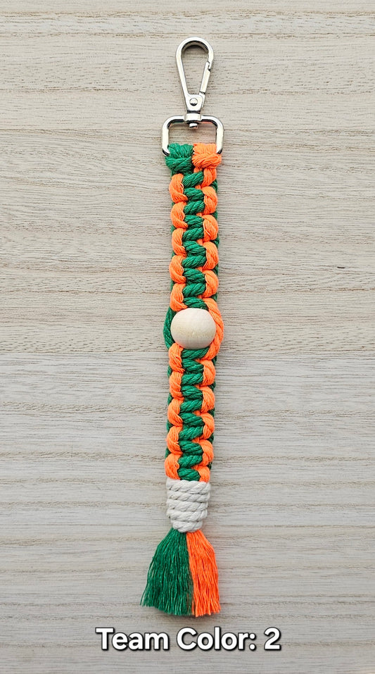 Sports Beaded Keychain
