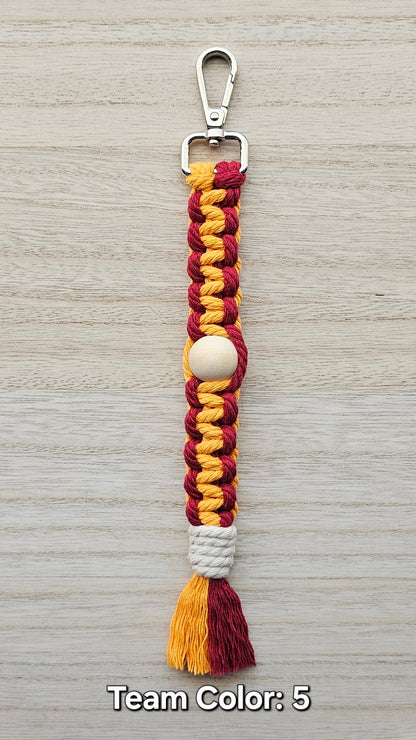 Sports Beaded Keychain